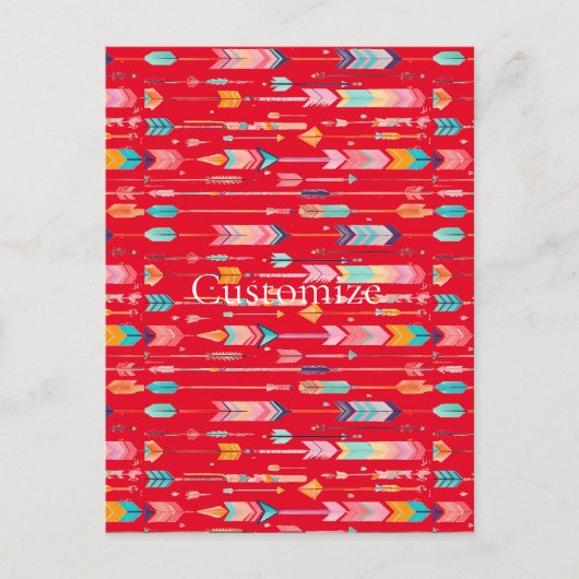 数々の – 色の矢印パターンThunder_Cove ポストカード (正面)