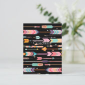 数々の – 色の矢印パターンThunder_Cove ポストカード (スタンド正面)