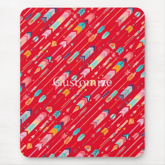 数々の – 色の矢印パターンThunder_Cove マウスパッド (正面)