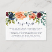 数々の – 色エレガントフローラ結婚レシピ要求 エンクロージャーカード (正面)