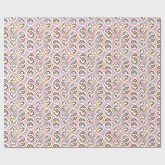 数々の – 色ジオメトリック:抽象芸術半円 ラッピングペーパー (フラット)