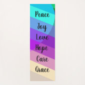 数々の – 色ストライプ文字 ヨガマット (正面)