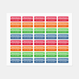 数々の – 色ブロック衣料ラベル長方形 ラベル