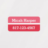 数々の – 色ブロック衣料ラベル長方形 ラベル (デザイン1)