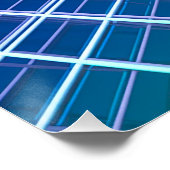 数々の – 色付き3Dグリッド ポスター (コーナー)