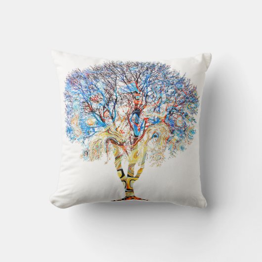 数々の-colorツリーデザイン199 クッション (正面)