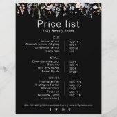 数々の-colorワイルドフラワー美しいサロン価格表 (正面)