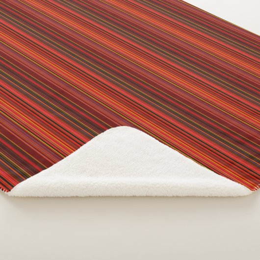 数々の-color -トレンディースタイル-ストライプパターン シェルパブランケット (3/4)