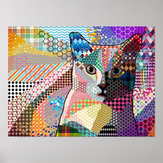 数々の-color cat 676パターン ポスター (正面)