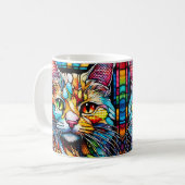 数々の-color cat 708ステンドグラススタイル コーヒーマグカップ (正面左)