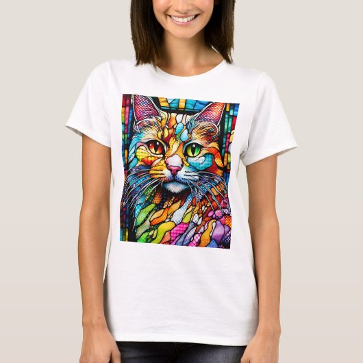 数々の-color cat 708パターン tシャツ (正面)