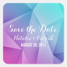 数々の-color Jewel Tones Save the Date Stickers
