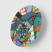 数々の-color Pattern Cat 691 ラウンド壁時計 (傾斜)