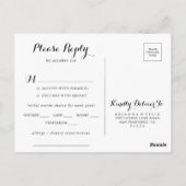 数々の-color Wildflower Menu Choice RSVPポストカード ポストカード (裏面)