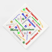数々のChristmas Dinner Napkin w/Dog Paws (コーナー)
