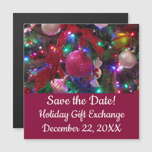 数々のChristmas Tree Save the Date (正面/裏面)