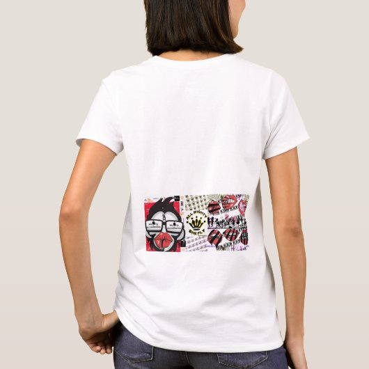 数々のMOM W/ハート万能She Fly Shirt Tシャツ (裏面)