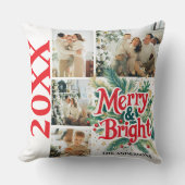 数々のPhot0ヴィンテージカラフルユニーククリスマス クッション (正面)