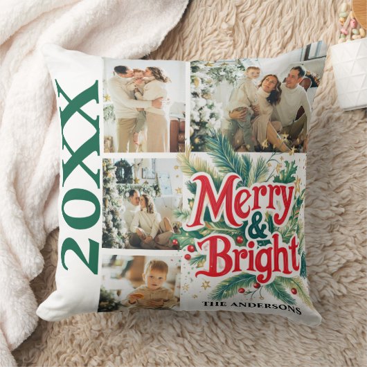 数々のPhot0ヴィンテージカラフルユニーククリスマス クッション (ブランケット)