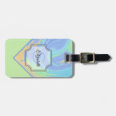 数々のSwirl 絵を描 Swirl   Monogram カスタムイニシャル ラゲッジタグ (正面横)