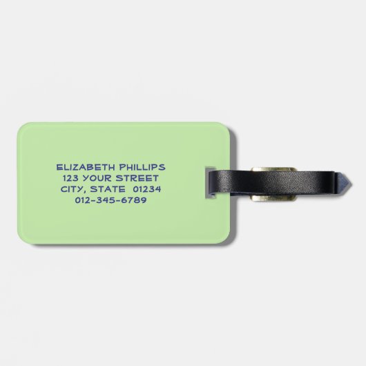 数々のSwirl 絵を描 Swirl   Monogram カスタムイニシャル ラゲッジタグ (裏面横)