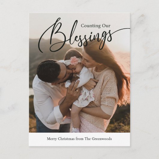 数えきれないほどの祝福　宗教的なクリスマスのポストカード シーズンポストカード (正面)