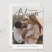 数えた祝福の宗教的なクリスマス写真カード シーズンカード (正面)