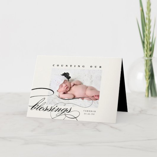 数えてみる恵み休暇誕生の発表 シーズンカード (正面)