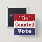 数えられた投票があって下さい 缶バッジ (正面&裏面)