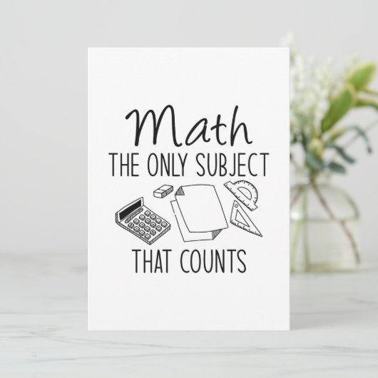 数える唯一の科目を数学で数える サンキューカード (スタンド正面)