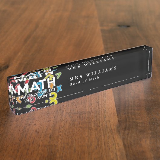 数える唯一の科目を数学で数える デスクネームプレート (側面)