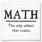 数える唯一の科目を数学で数える フォトプリント            (正面)