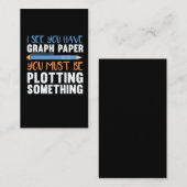 数おもしろい学先生ジオメトリプロットユーモア 名刺 (正面/裏面)