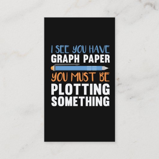 数おもしろい学先生ジオメトリプロットユーモア 名刺 (正面)