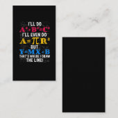 数おもしろい学先生ユーモア代数数学の冗談 名刺 (正面/裏面)