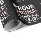 数おもしろい誇りを持った人の子どもの頭が切れる母 ラッピングペーパー (ロールコーナー)