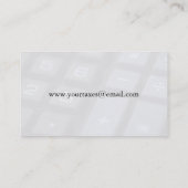 数および記号の鍵は衰退します 名刺 (裏面)