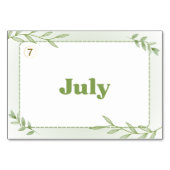 数か月中国の(フラッシュカード) テーブルナンバー (裏面)