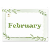 数か月中国の（フラッシュカード） テーブルナンバー (裏面)