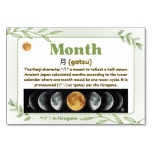 数か月日本の（フラッシュカード）