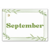 数か月日本の（フラッシュカード） テーブルナンバー (裏面)