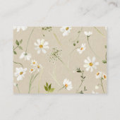 数のキスデイジーブライダルシャワーゲーム エンクロージャーカード (裏面)