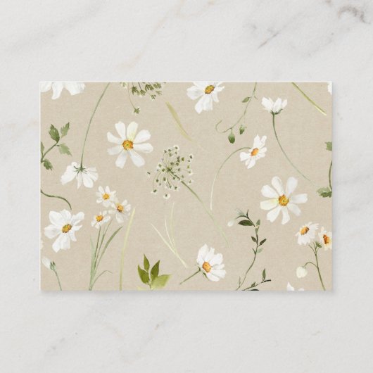 数のキスデイジーブライダルシャワーゲーム エンクロージャーカード (裏面)