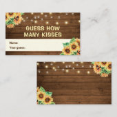 数のキスブライダルシャワー誕生日ゲーム エンクロージャーカード (正面/裏面)