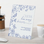 数のキス青ブライダルシャワーゲーム 台座サイン (インサイチュ)