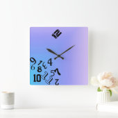 数の減少 スクエア壁時計 (ホーム)