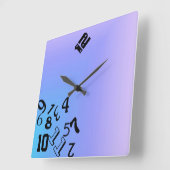 数の減少 スクエア壁時計 (傾斜)