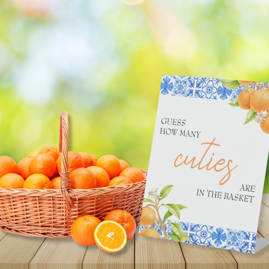 数を推測するかわいこちゃん |赤ちゃんシャワーゲーム 台座サイン