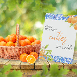 数を推測するかわいこちゃん |赤ちゃんシャワーゲーム 台座サイン