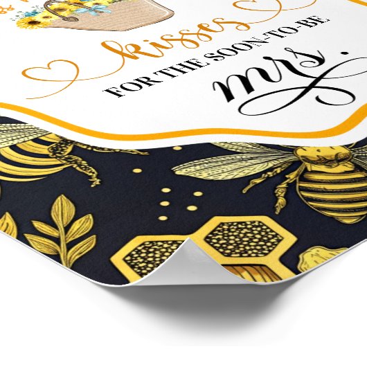 数を推測するキスブライダルシャワー ポスター (角)